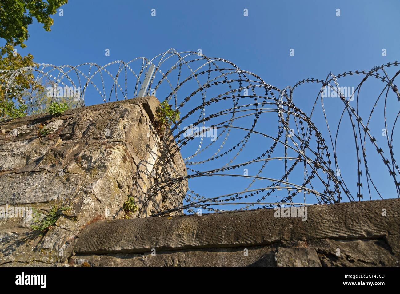 Razor wire wall hi res stock photography and images Alamy