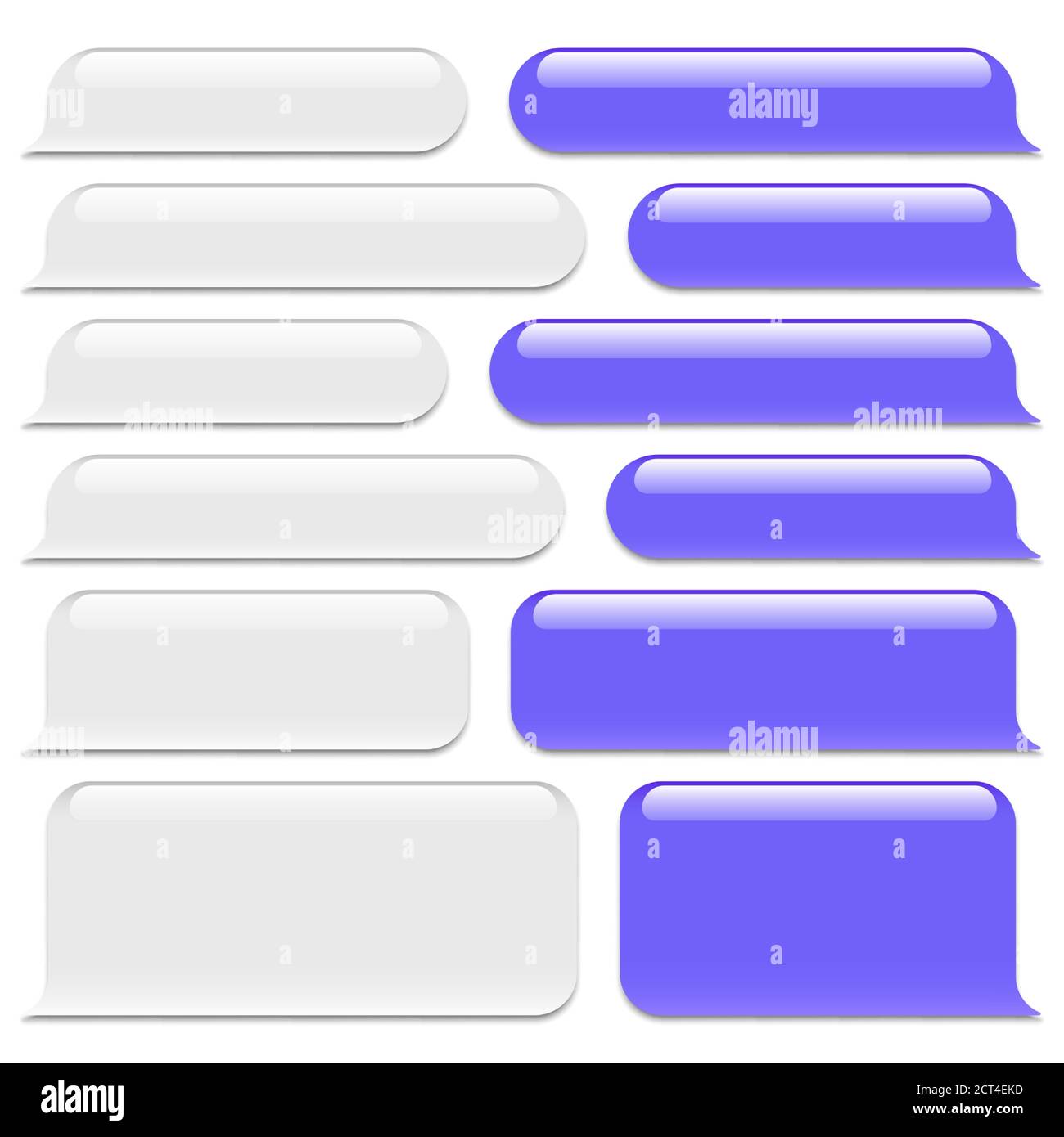 Blank vector message bubbles. Chat or messenger speech bubble. SMS text ...