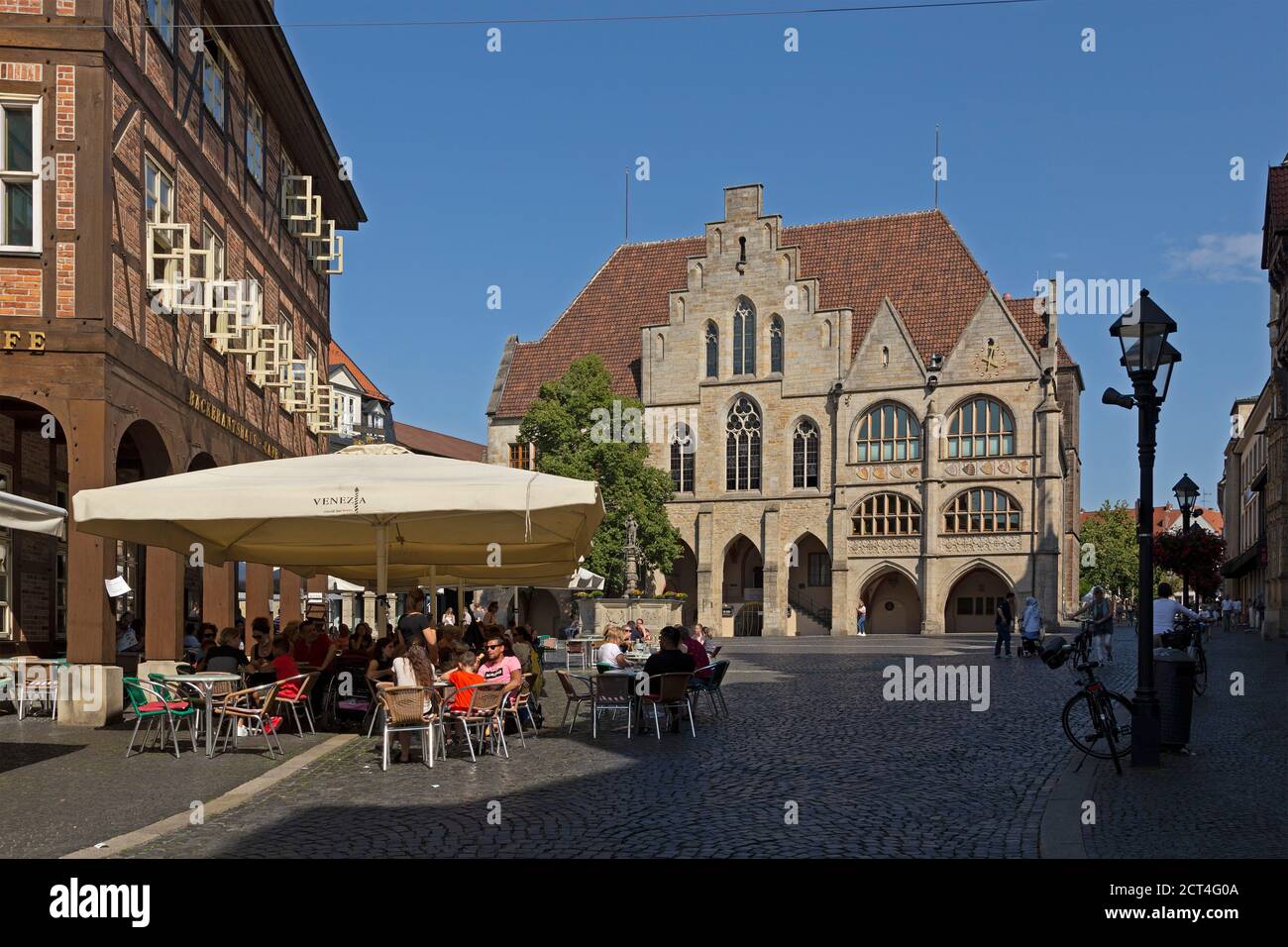 bakers´ guild hall and town hall, market square, Hildesheim, Lower Saxony, Germany Stock Photo