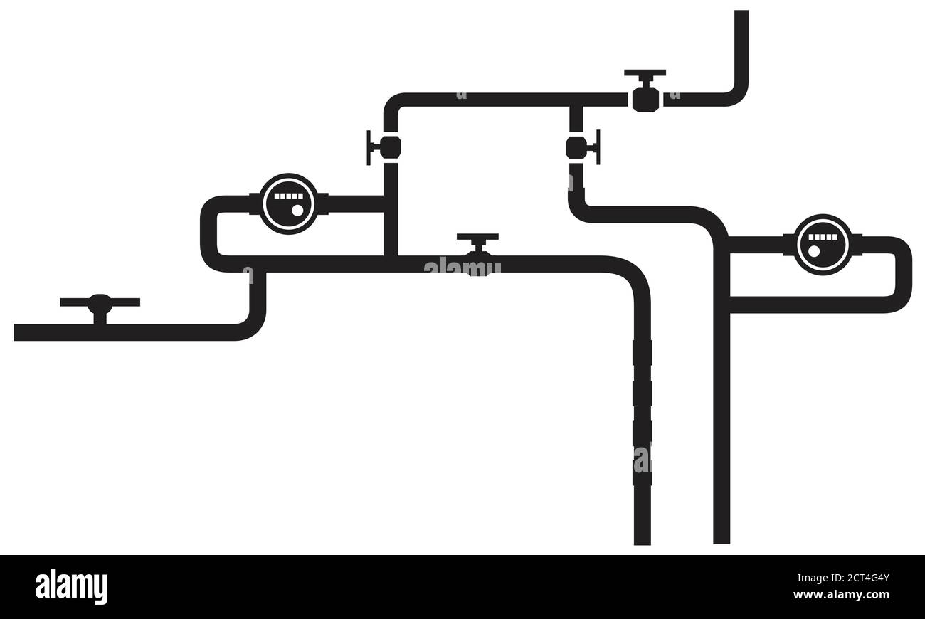 Metal pipe. Water supply system, heat supply, Sewerage of the house on