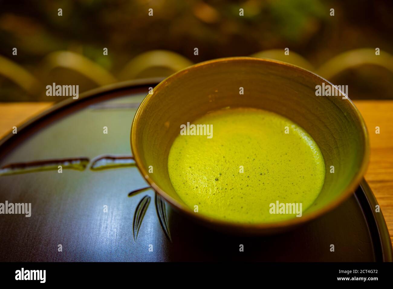 Japanese green tea at Hokokuji in Kamakura handheld Stock Photo Alamy