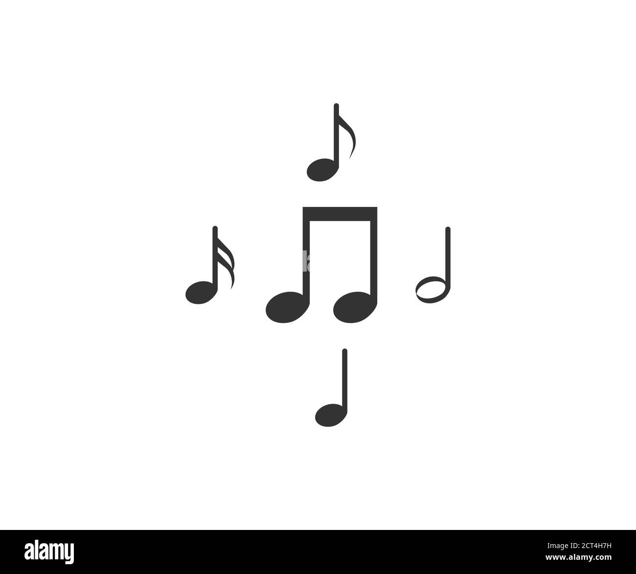 Audio, music note, notes icon. Vector illustration, flat design. Stock Vector