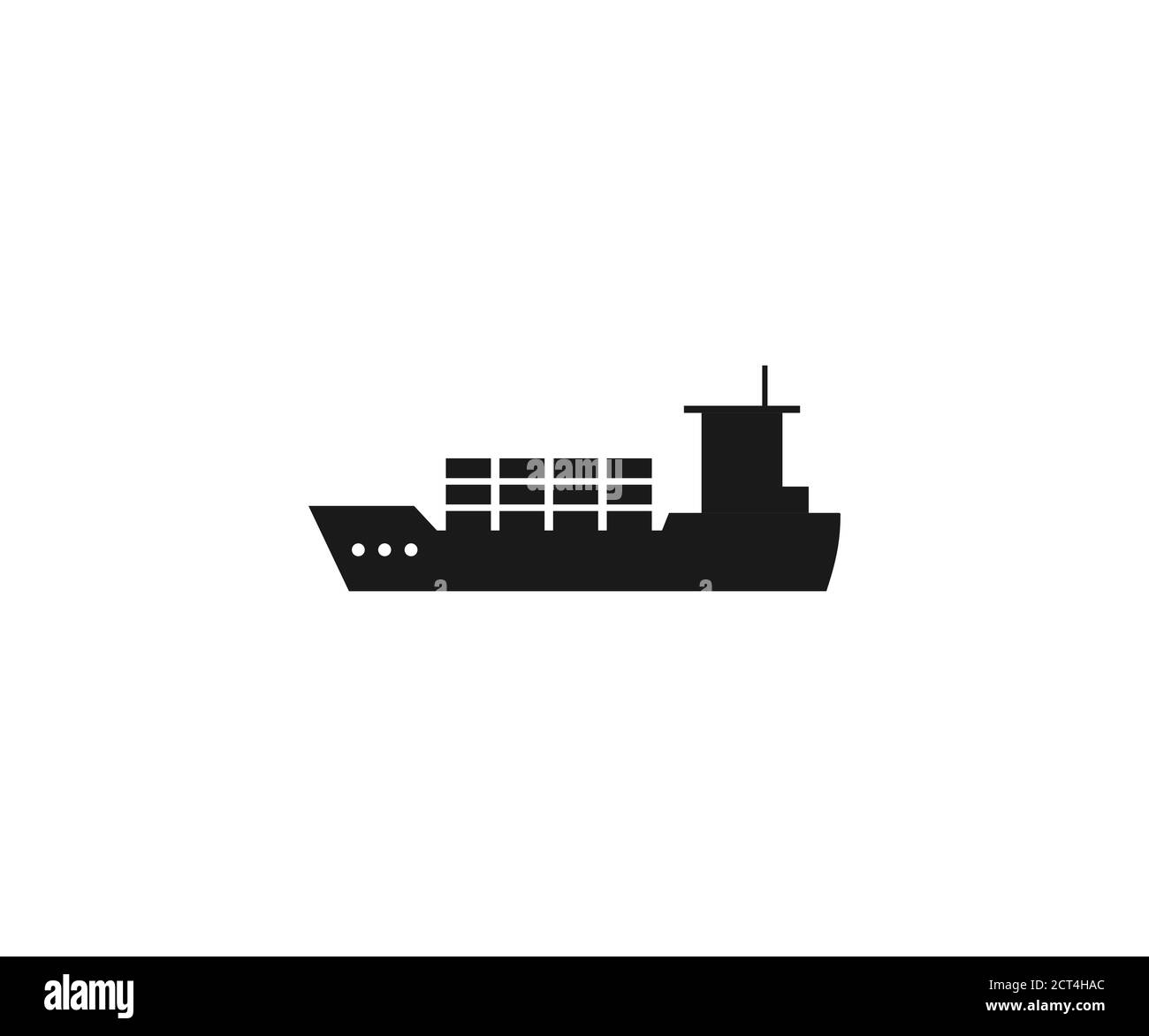 Sea, ship, shipping icon. Vector illustration, flat design. Stock Vector