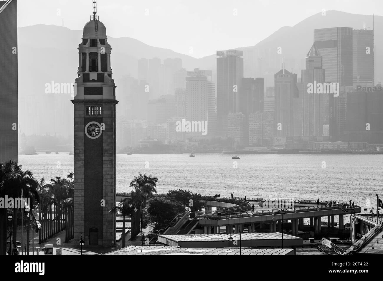 Chinese clock tower Black and White Stock Photos & Images Alamy