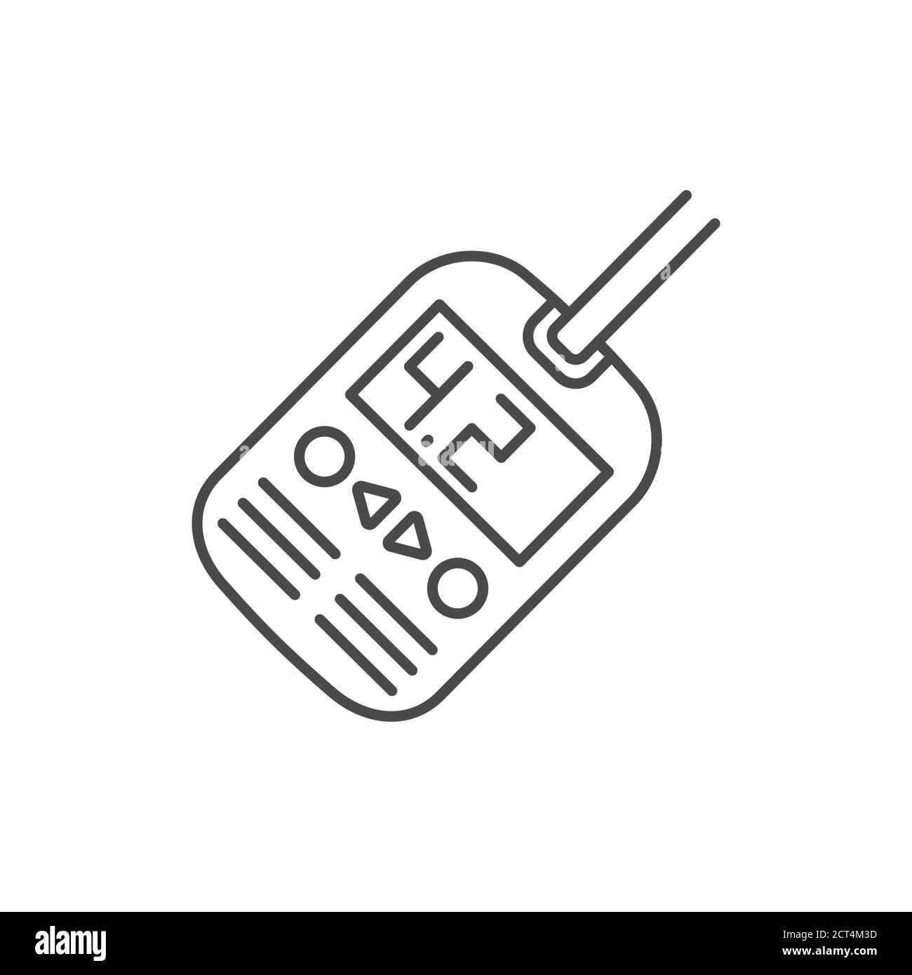 Blood glucose levels test black line icon. Diabetes check machine. Medical and scientific concept. Pictogram for web, mobile app, promo. UI UX design Stock Vector