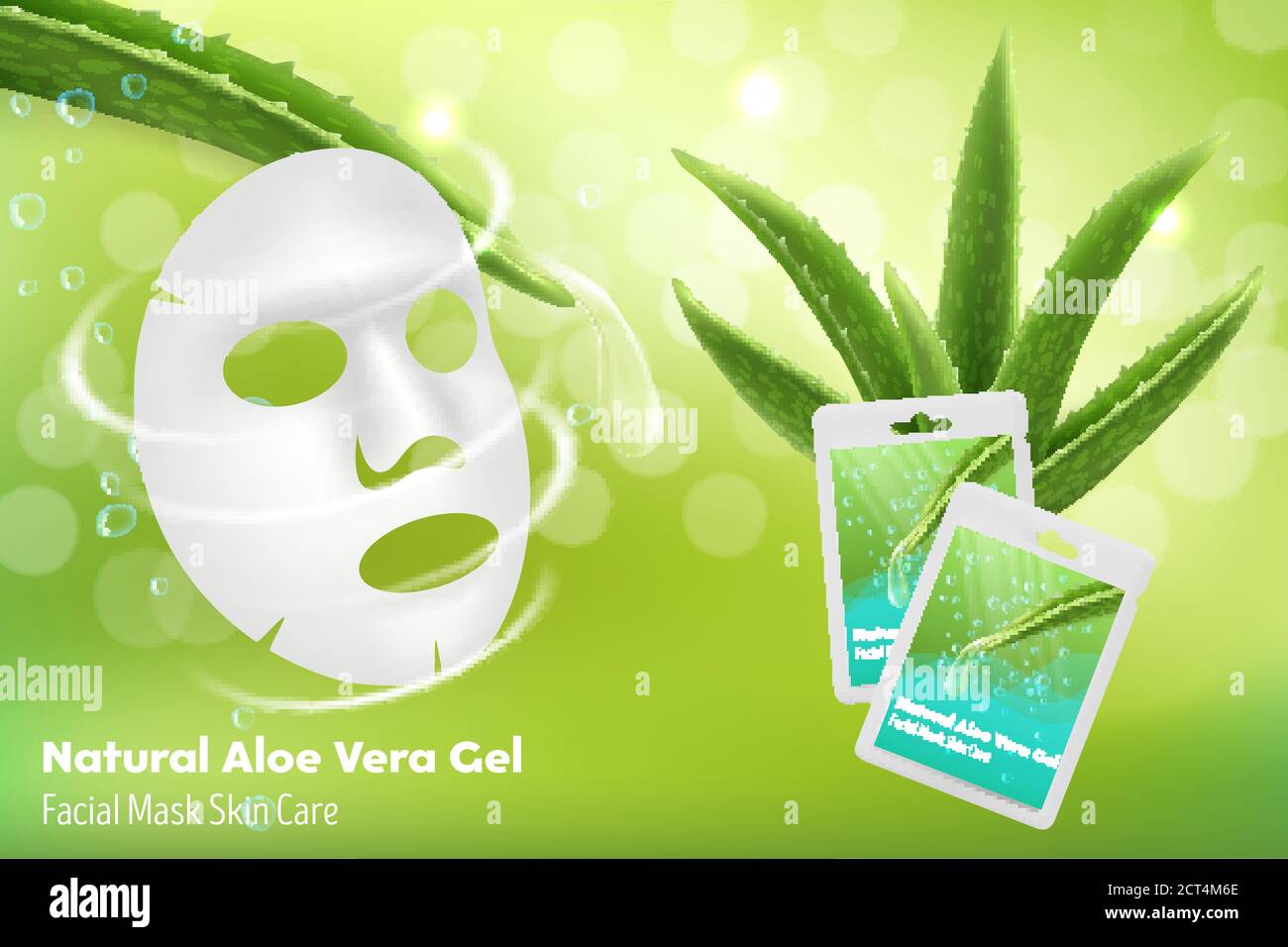 Aloe vera facial mask vector advertising poster template Stock Vector Image  & Art - Alamy