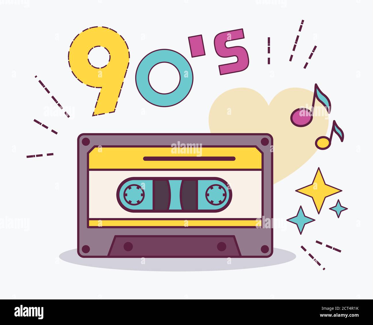 Cartoon audio cassette Cut Out Stock Images & Pictures - Alamy