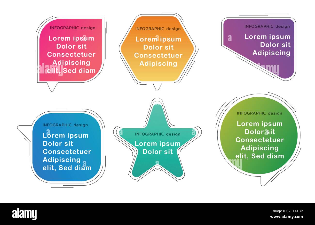 Bubble Speech Infographic template 6 options Stock Vector Image & Art ...