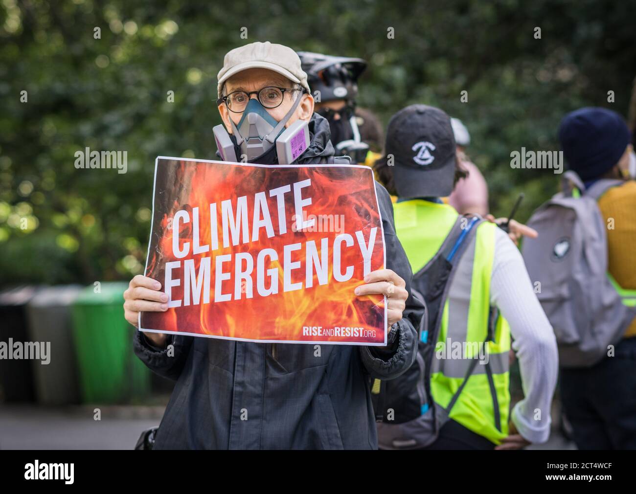 New York City, United States. 20th Sep, 2020. Various activist groups came together to demand climate and racial justice. (Photo by Steve Sanchez/Pacific Press) Credit: Pacific Press Media Production Corp./Alamy Live News Stock Photo