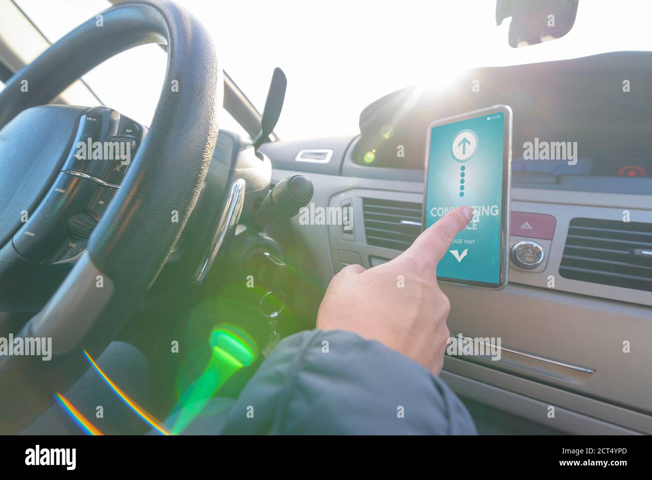 Connecting smart phone to the car audio system using wireless