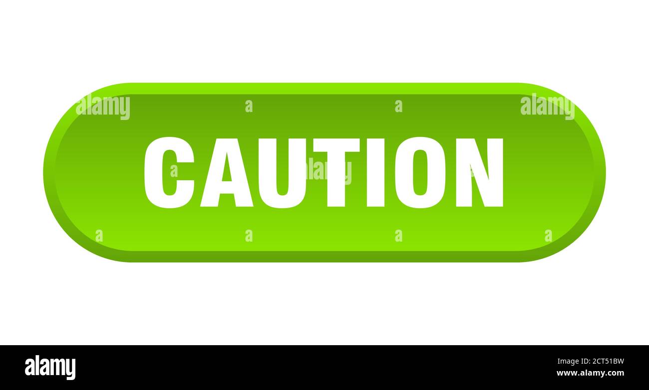 caution button. rounded sign isolated on white background Stock Vector ...