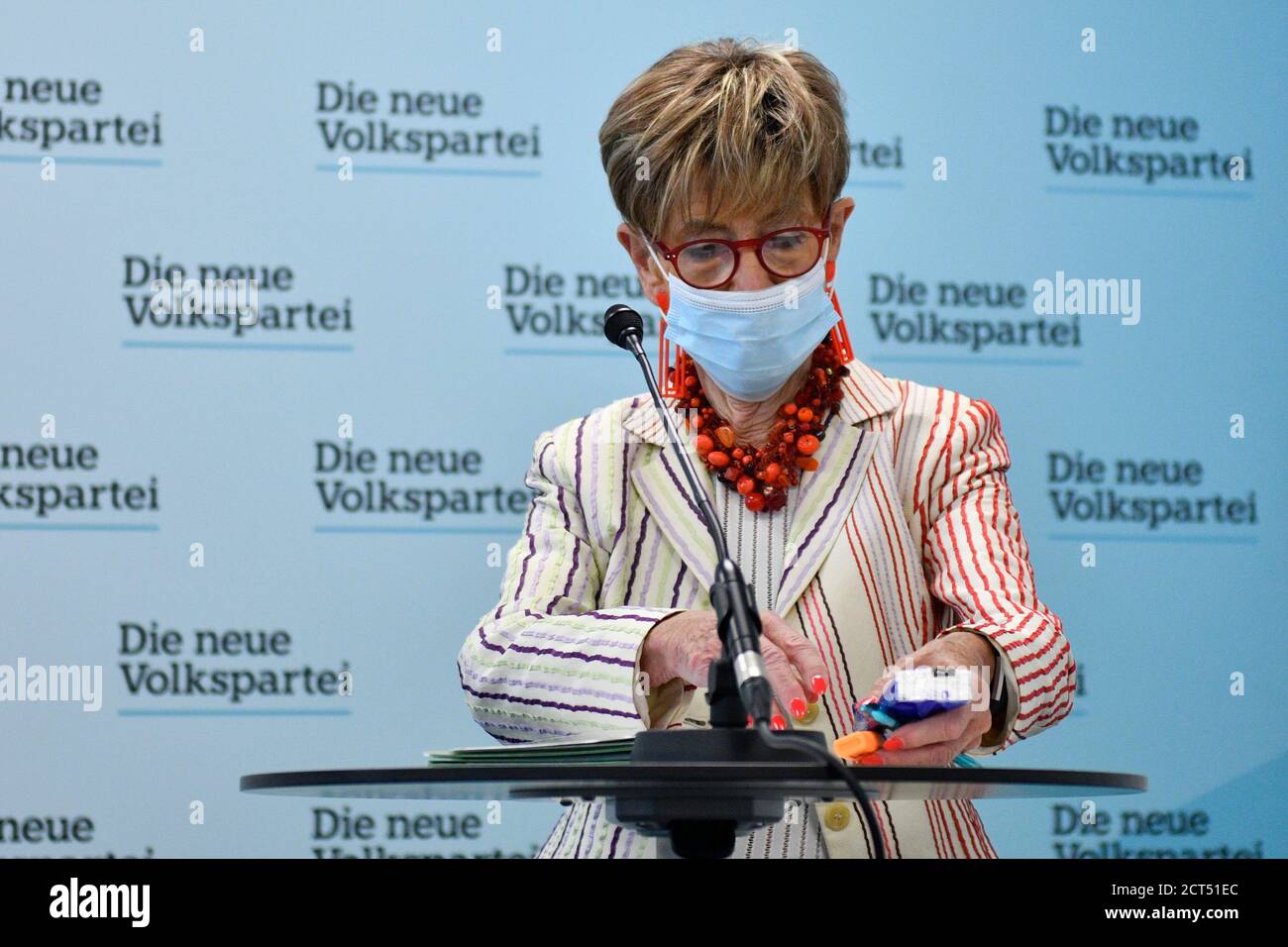 Vienna, Austria. 21th Sep, 2020. Press conference with ÖVP (New People's Party Vienna) Health spokeswoman Ingrid Korosec. The new People's Party of Vienna presents a comprehensive package of measures to cope with the Corona crisis in Vienna. Credit: Franz Perc / Alamy Live News Stock Photo