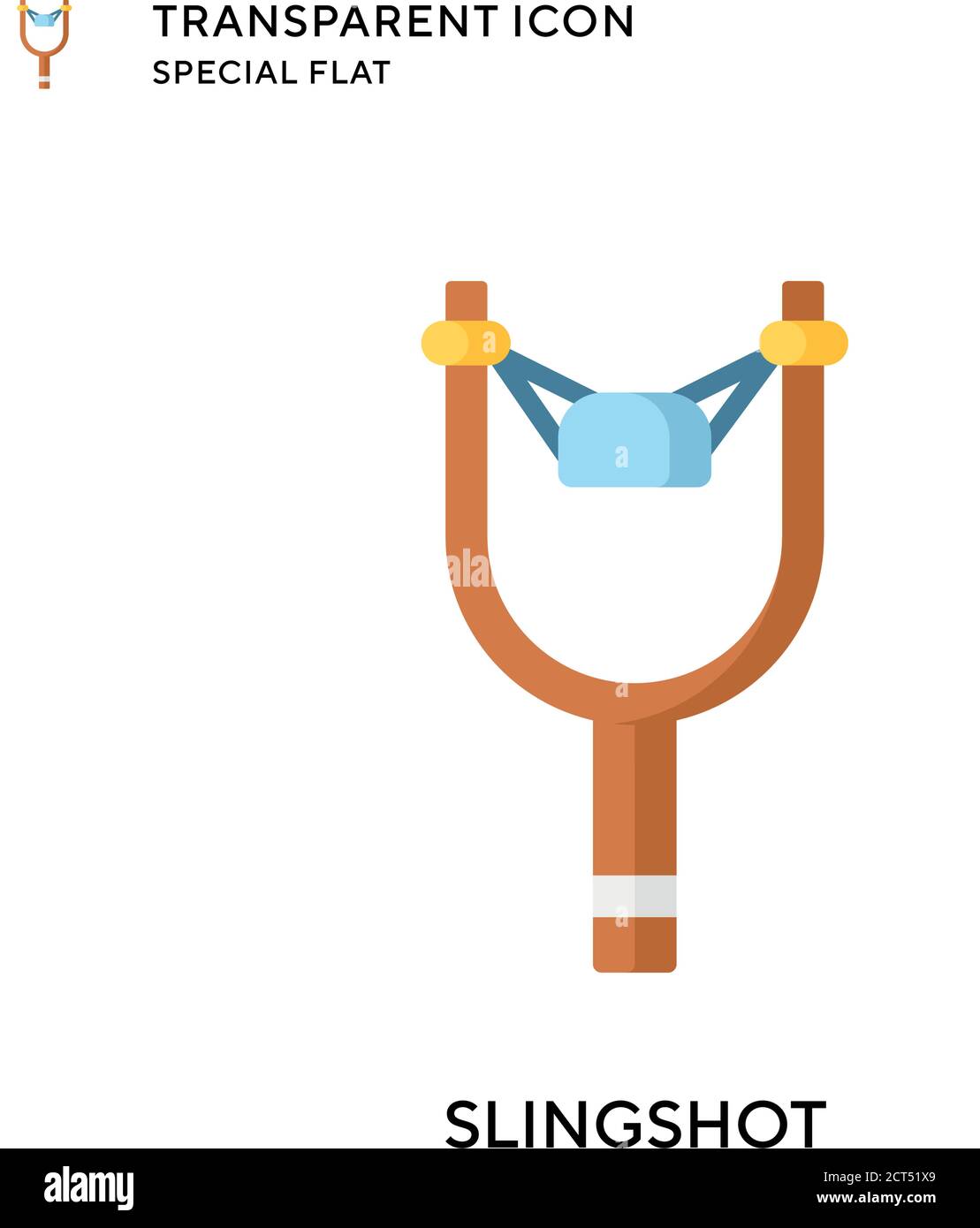 Slingshot vector icon. Flat style illustration. EPS 10 vector. Stock Vector
