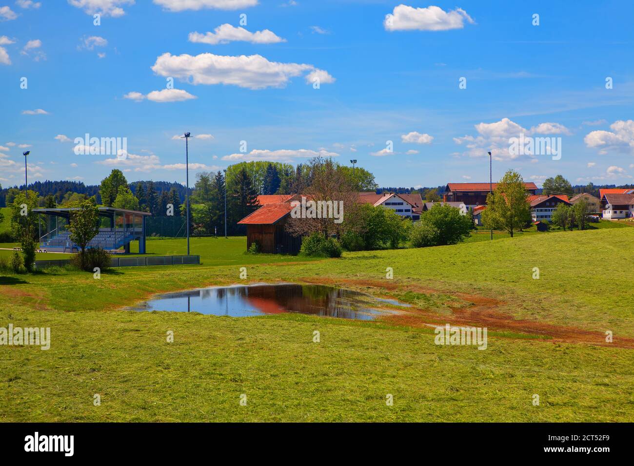 German village with cottages . Modern rustic settlement Stock Photo Alamy