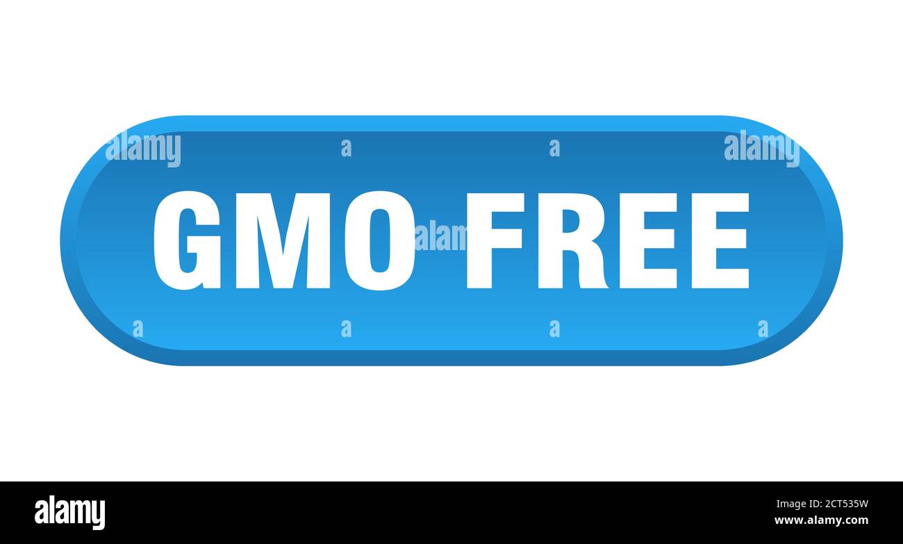 gmo free button. rounded sign isolated on white background Stock Vector