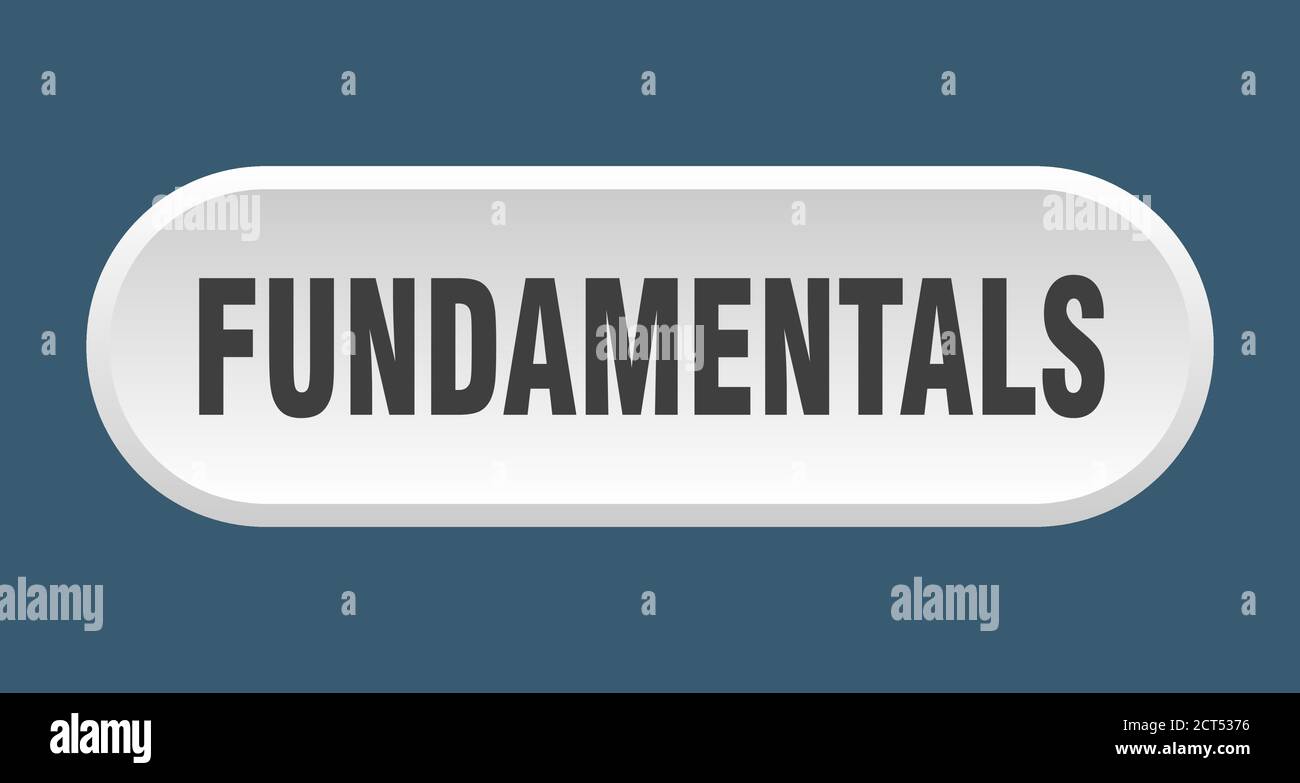 fundamentals button. rounded sign isolated on white background Stock ...