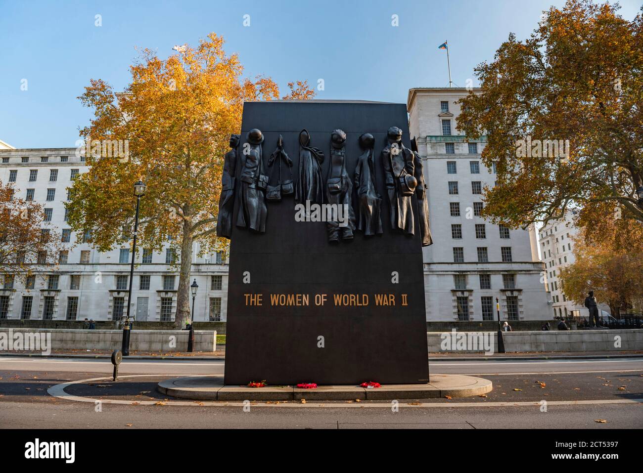Women of World War II Statue, Whitehall, Westminster, London, England Stock Photo