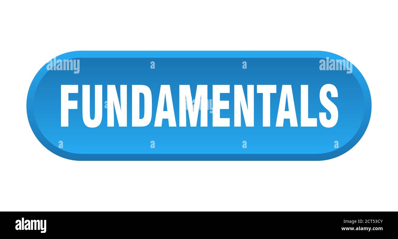 fundamentals button. rounded sign isolated on white background Stock ...