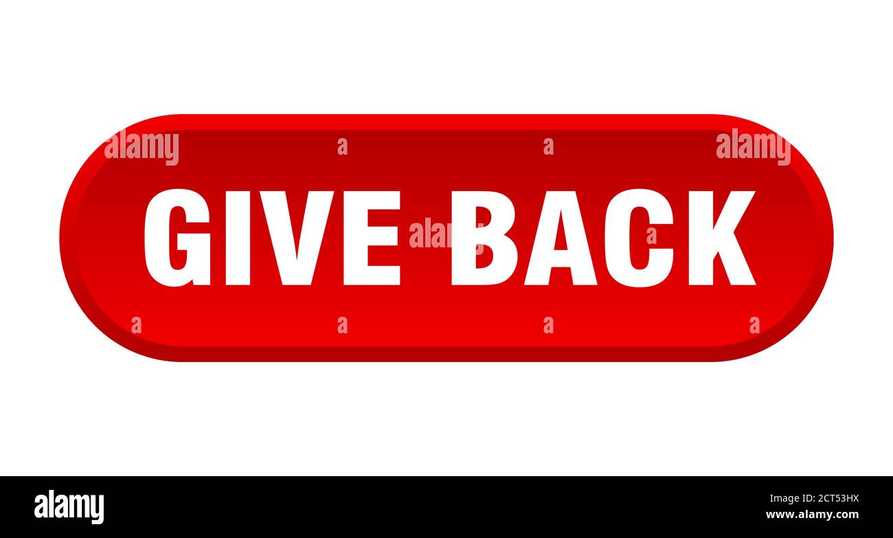 give back button. rounded sign isolated on white background Stock ...