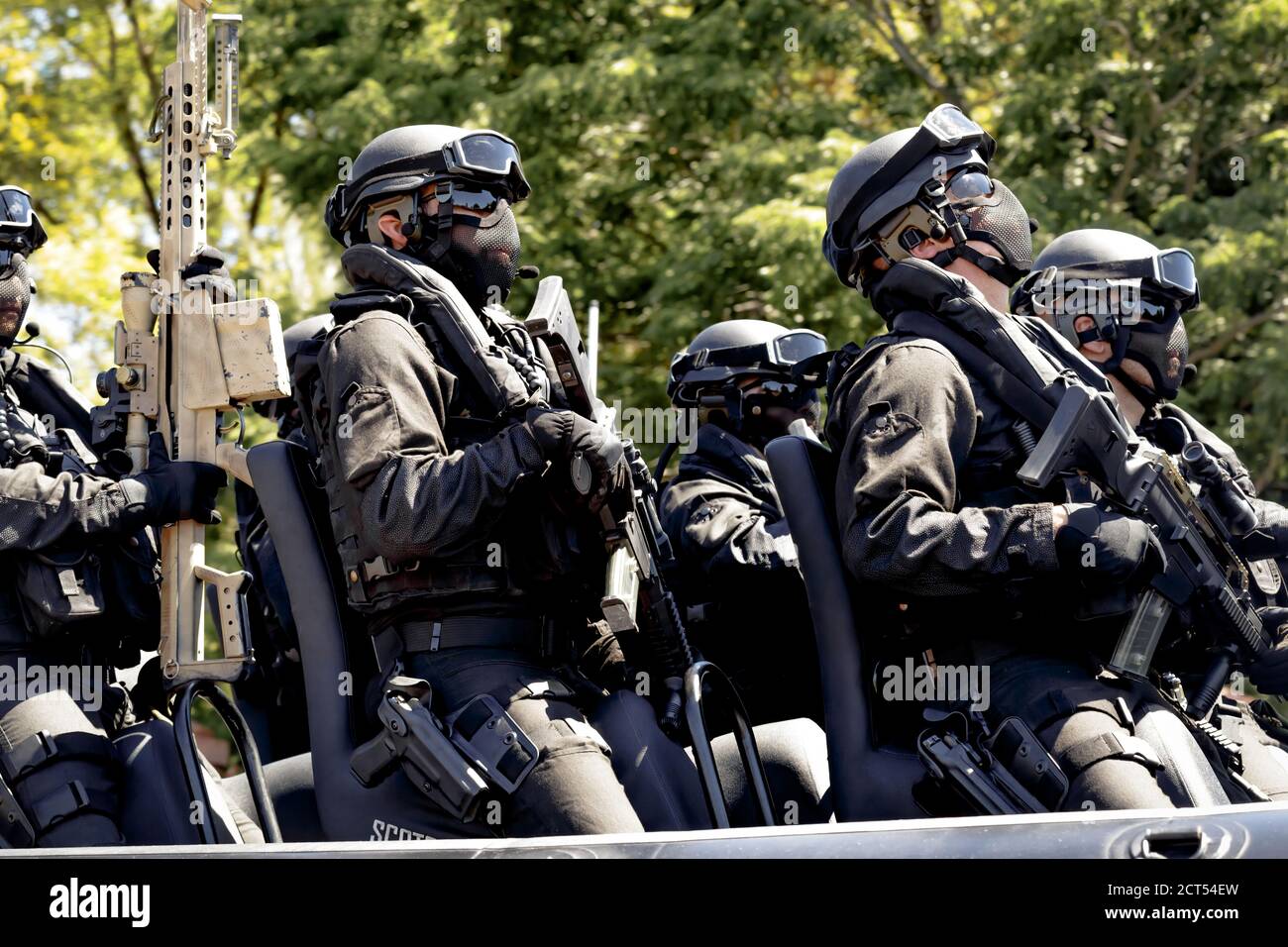 Special Naval Warfare Force. Marine Infantry Units during display of