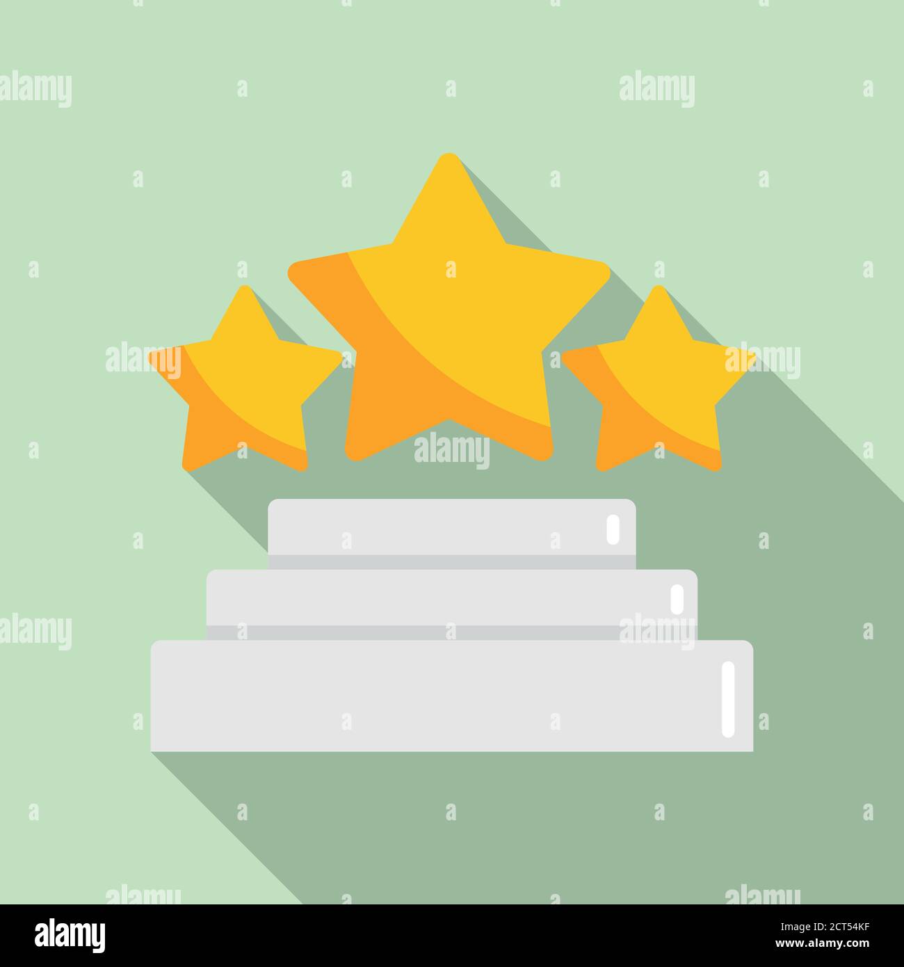 Happy star reputation icon. Flat illustration of happy star reputation ...
