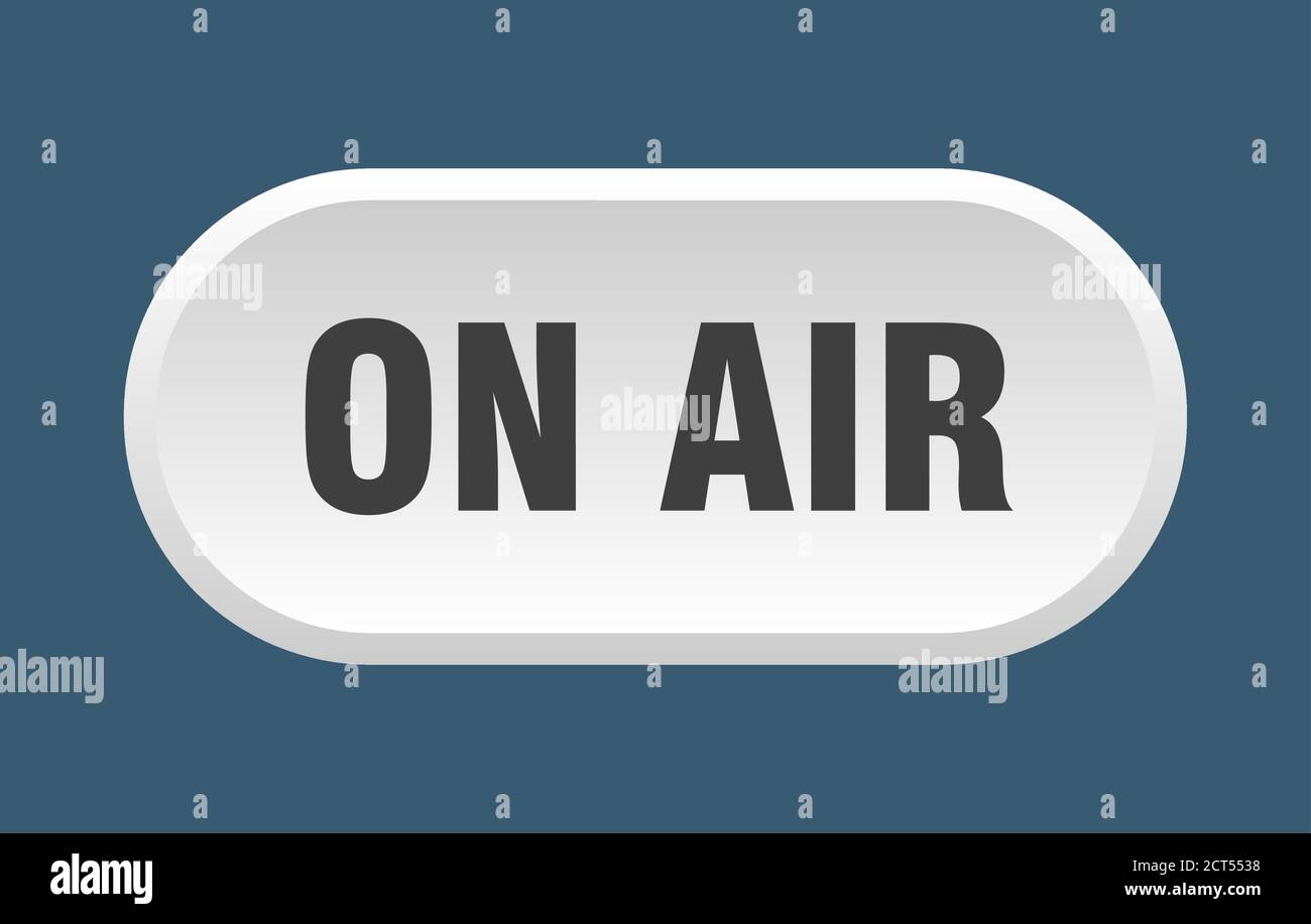 on air button. rounded sign isolated on white background Stock Vector ...