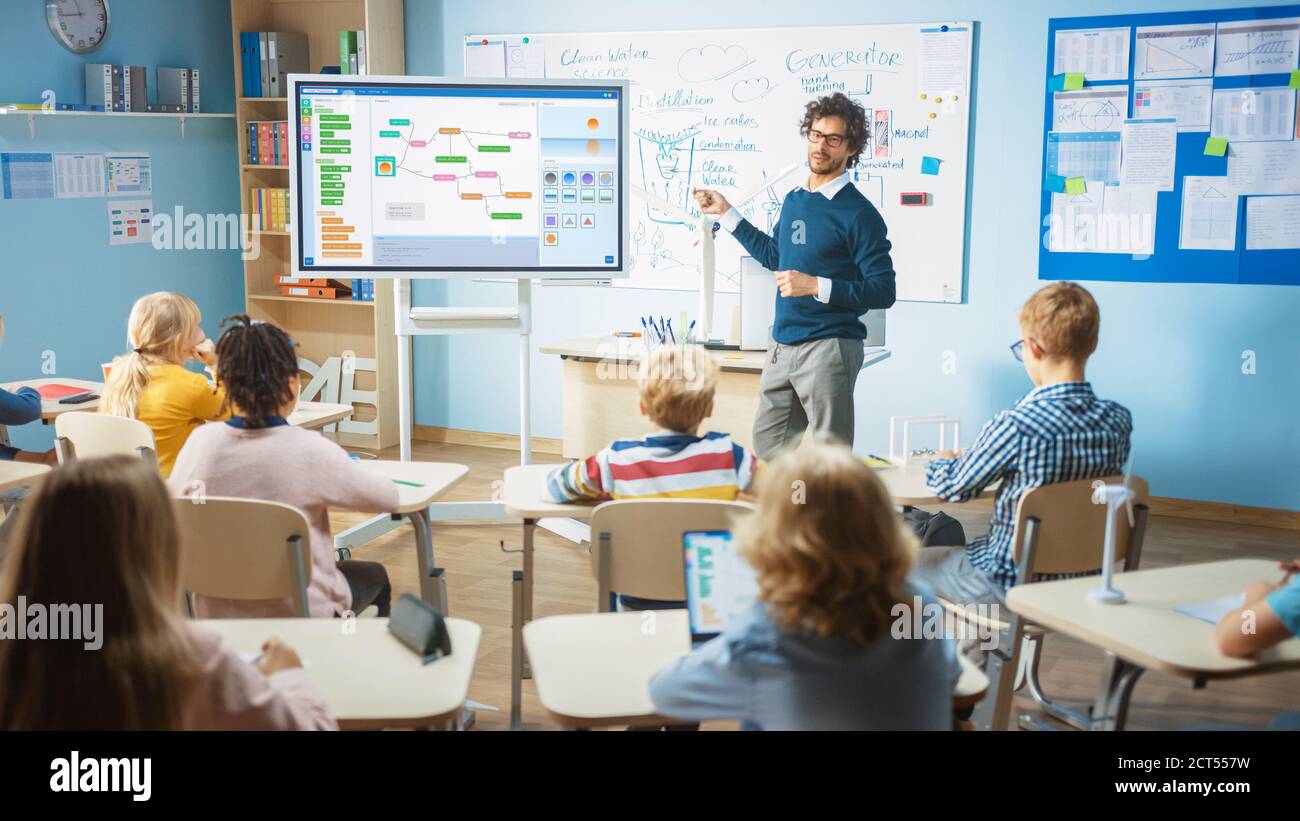 Interactive whiteboard school hires stock photography and images Alamy