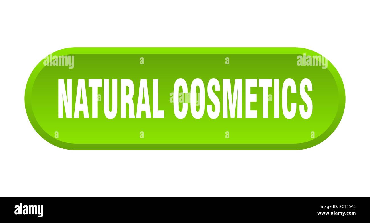 natural cosmetics button. rounded sign isolated on white background ...