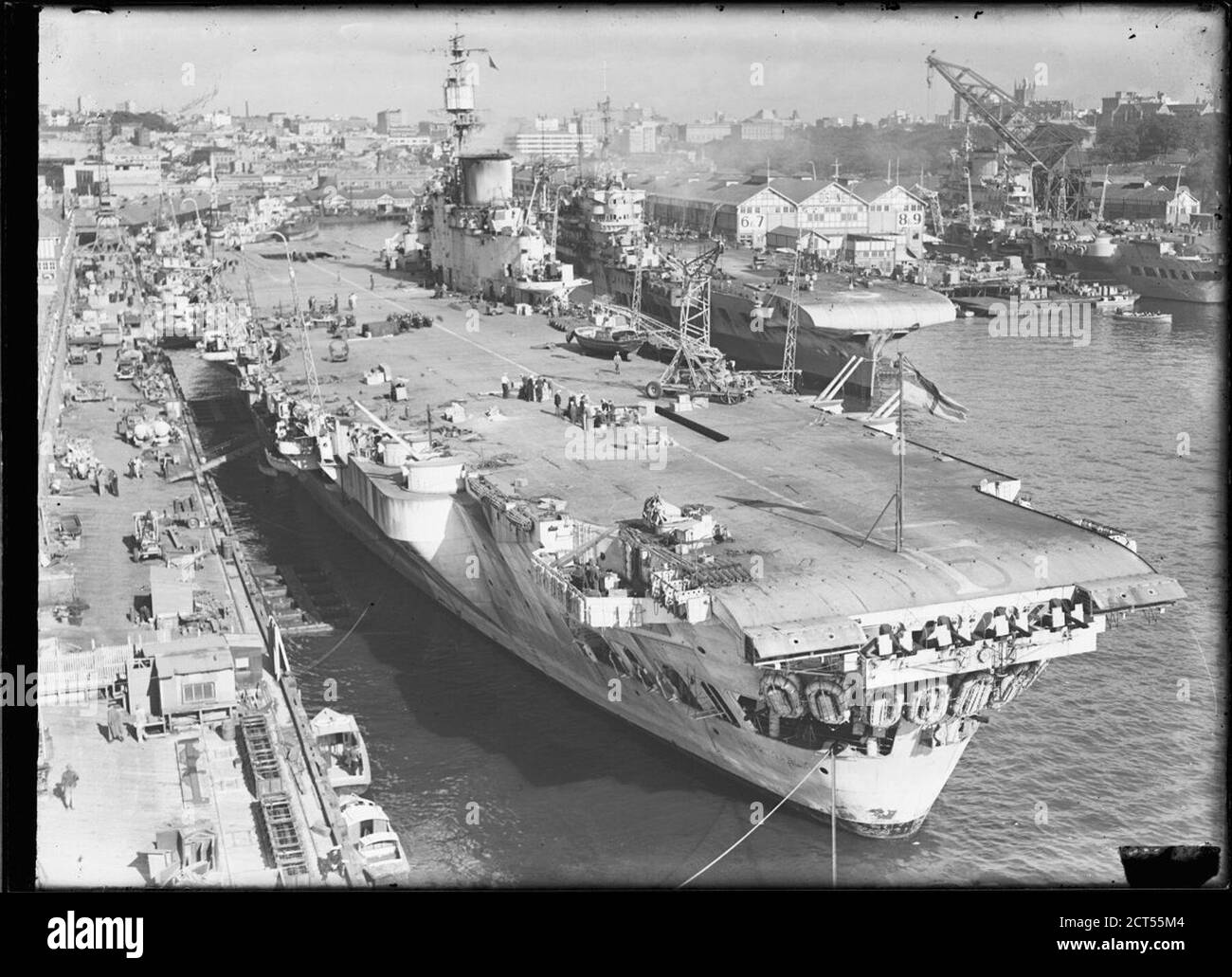 Historical aircraft carriers Black and White Stock Photos & Images - Alamy