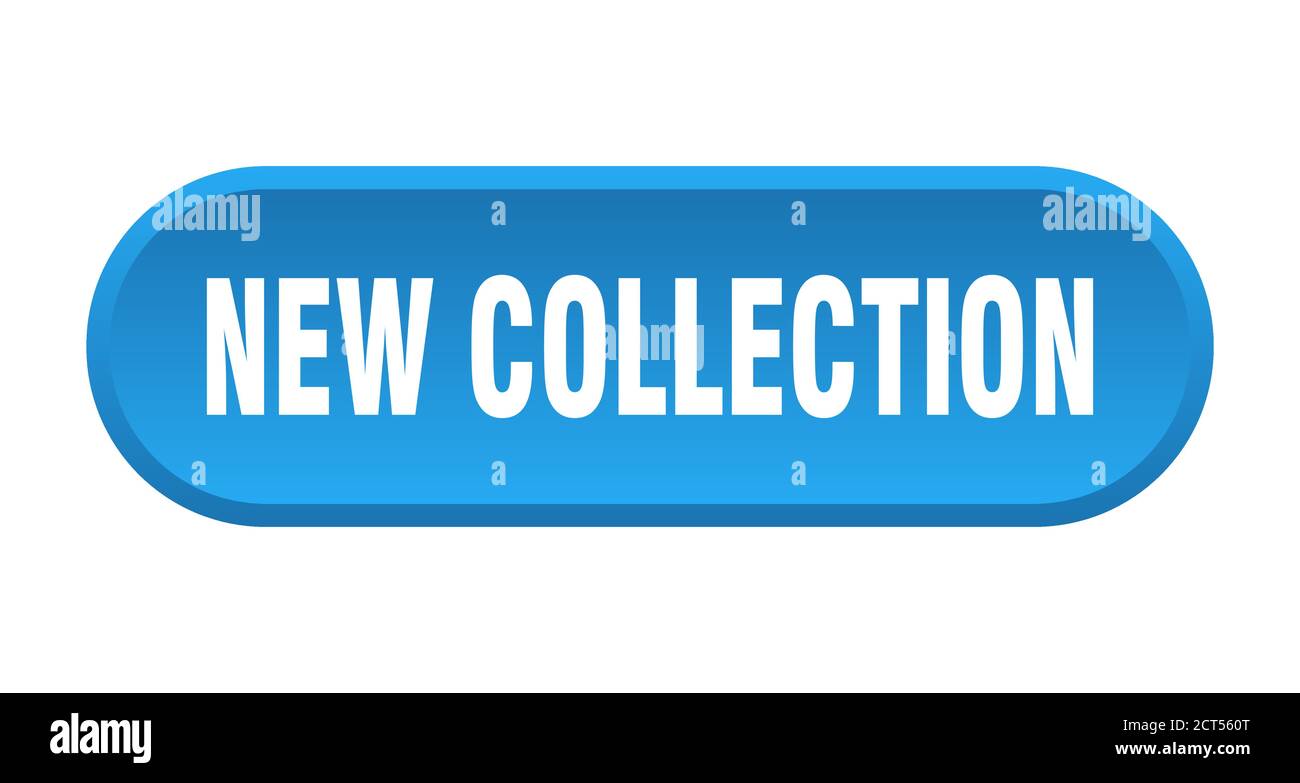Collection Logo Button new collection button. rounded sign isolated on white background Stock ...