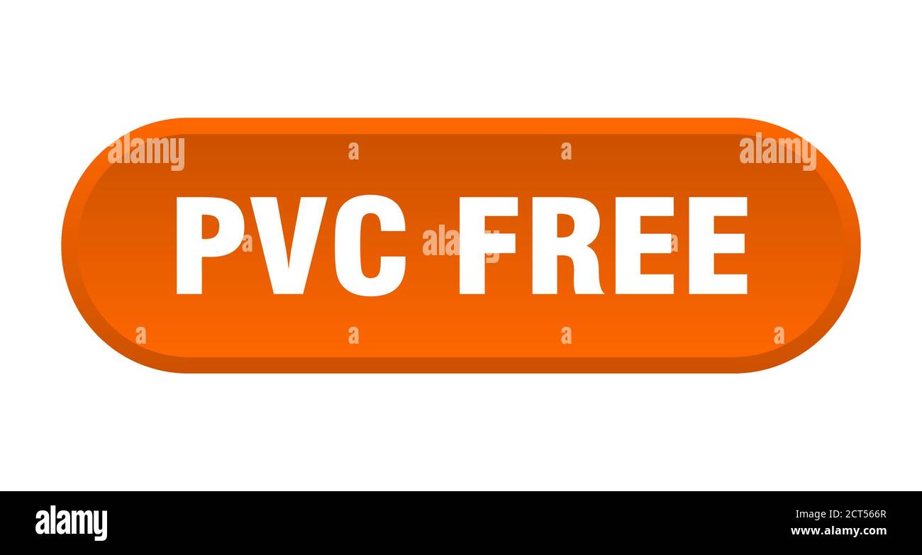 pvc free button. rounded sign isolated on white background Stock Vector