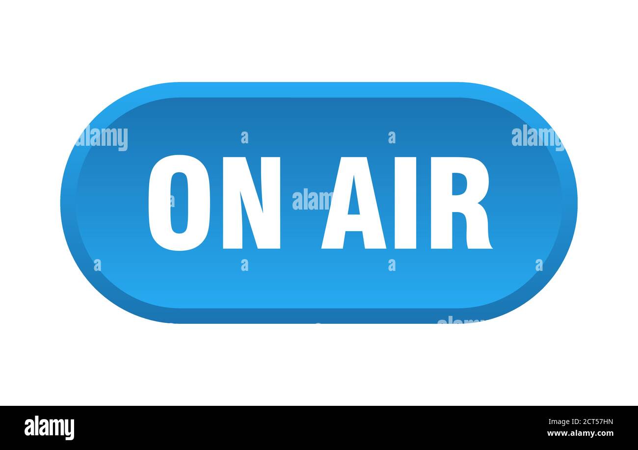 on air button. rounded sign isolated on white background Stock Vector