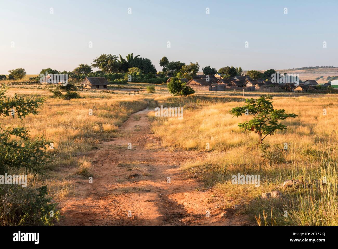 Madagascar Cities Rural Typical rural Madagascan village near Isalo National Park, Southwest ...