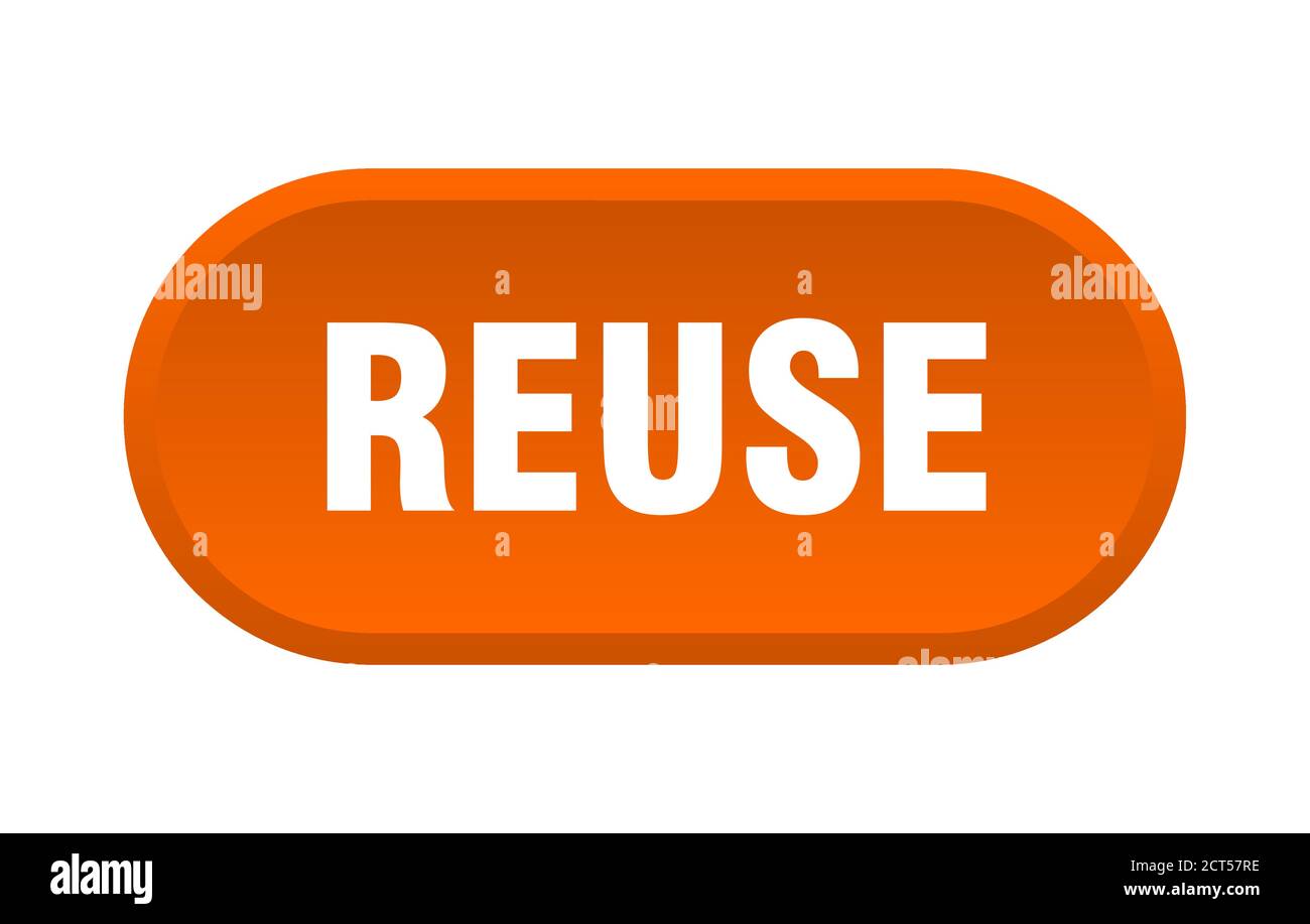 reuse button. rounded sign isolated on white background Stock Vector ...