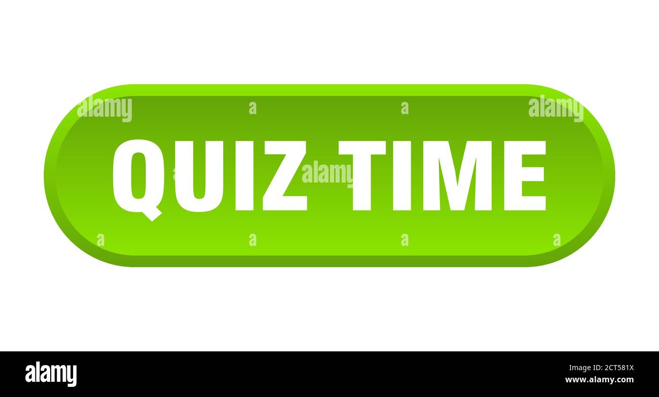 quiz time button. rounded sign isolated on white background Stock Vector