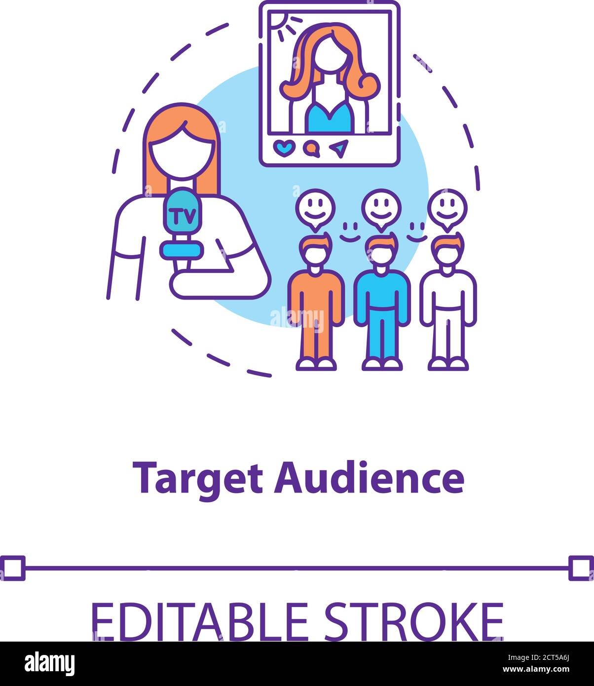 Target audience concept icon Stock Vector Image & Art - Alamy