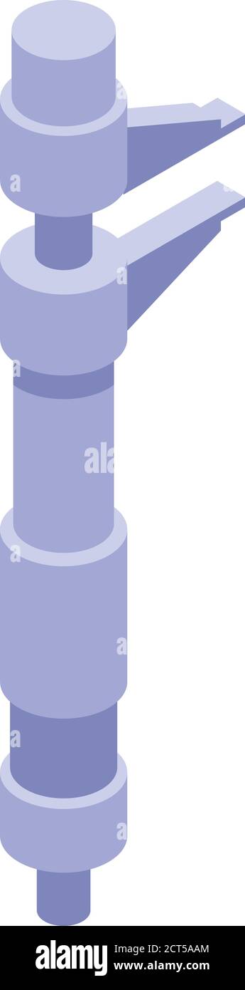 Manual micrometer icon, isometric style Stock Vector