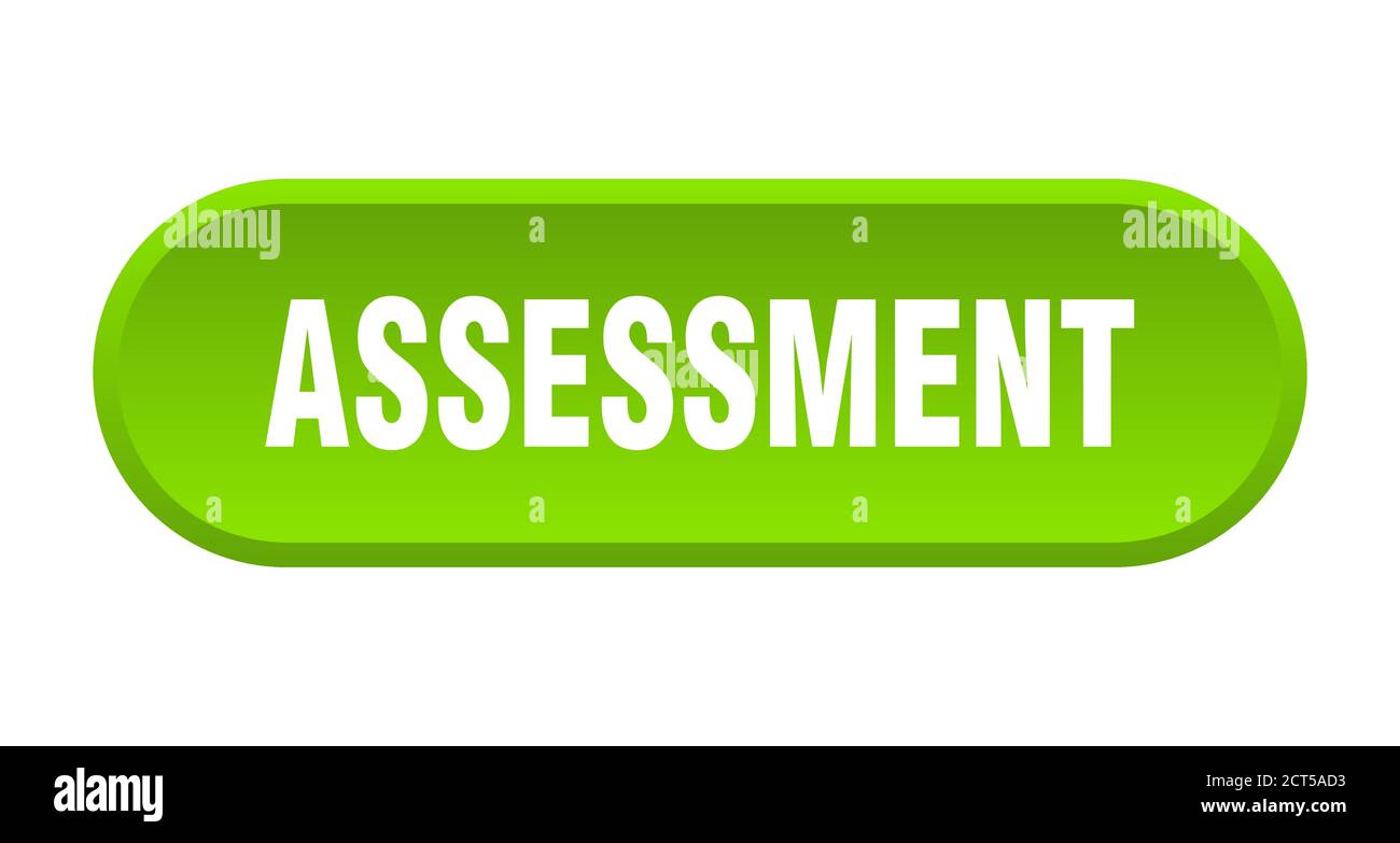 assessment button. rounded sign isolated on white background Stock ...