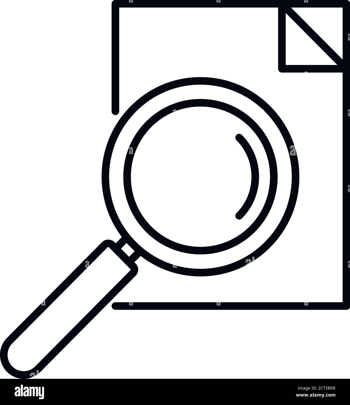 Paper magnifier exploration icon. Outline paper magnifier exploration ...