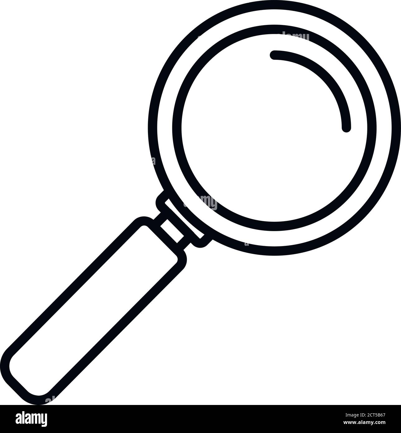 Glass magnifier icon. Outline glass magnifier vector icon for web design isolated on white