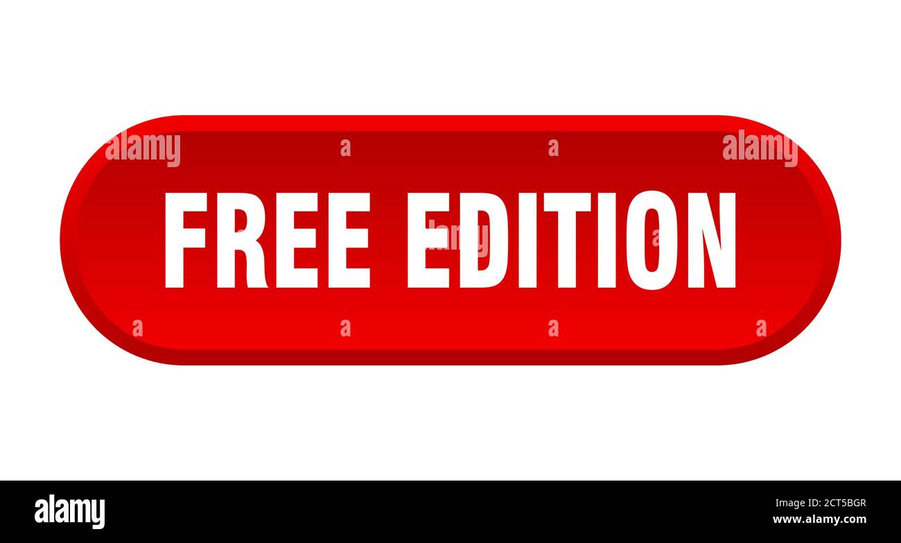 free edition button. rounded sign isolated on white background Stock ...