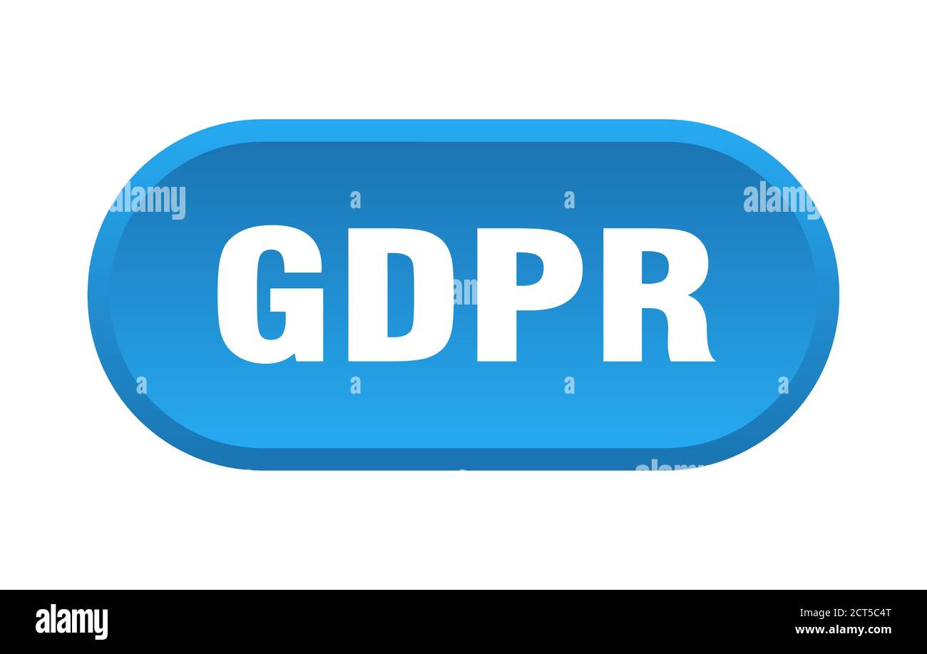 gdpr button. rounded sign isolated on white background Stock Vector