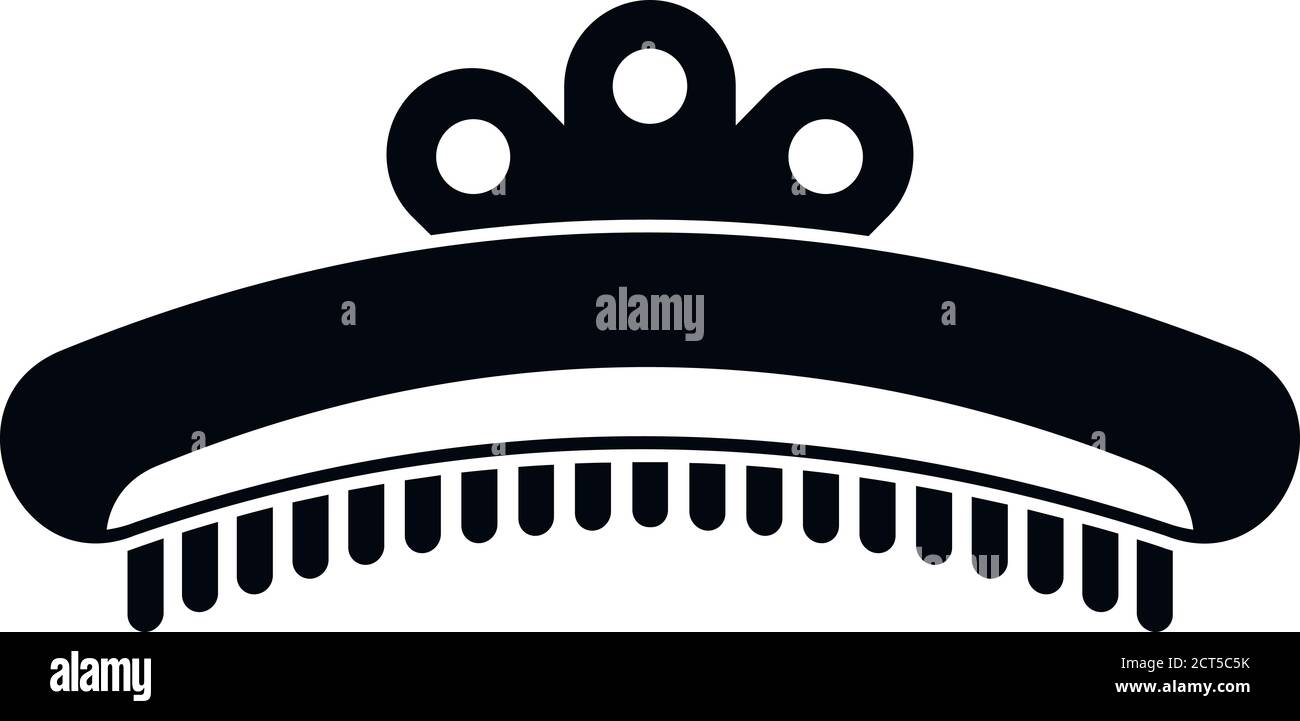 Woman barrette icon. Simple illustration of woman barrette vector icon