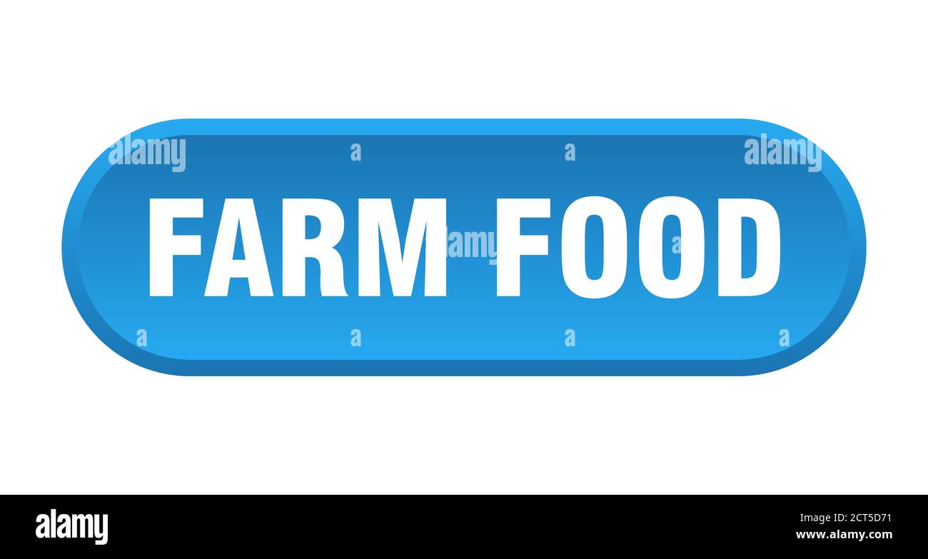 Simple Food Button farm food button. rounded sign isolated on white background Stock ...