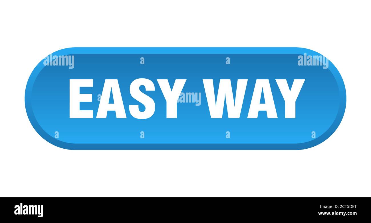 easy way button. rounded sign isolated on white background Stock Vector ...