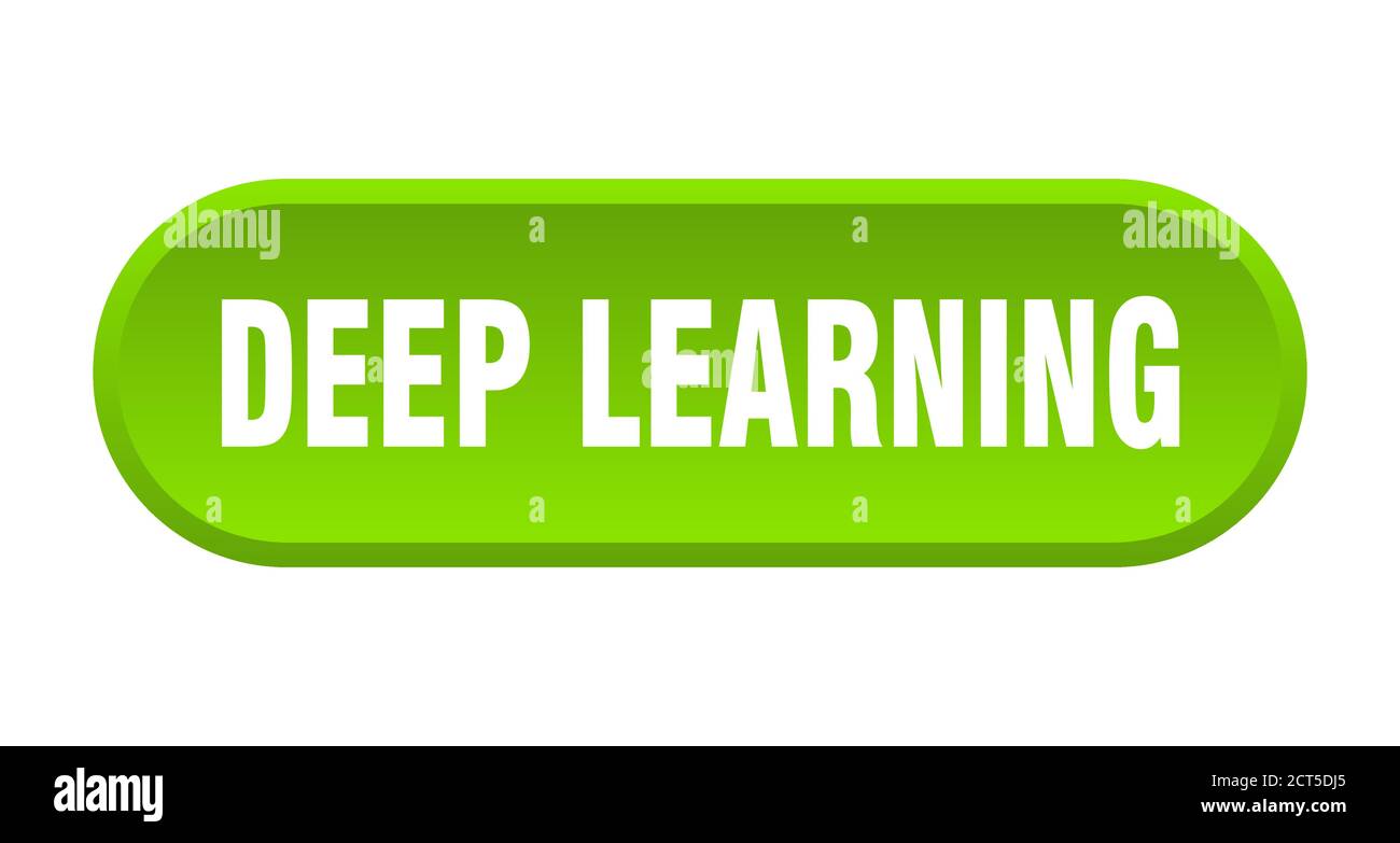 deep learning button. rounded sign isolated on white background Stock Vector