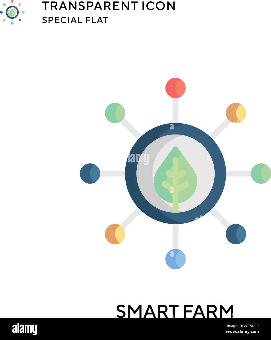 Smart farm vector icon. Flat style illustration. EPS 10 vector Stock ...