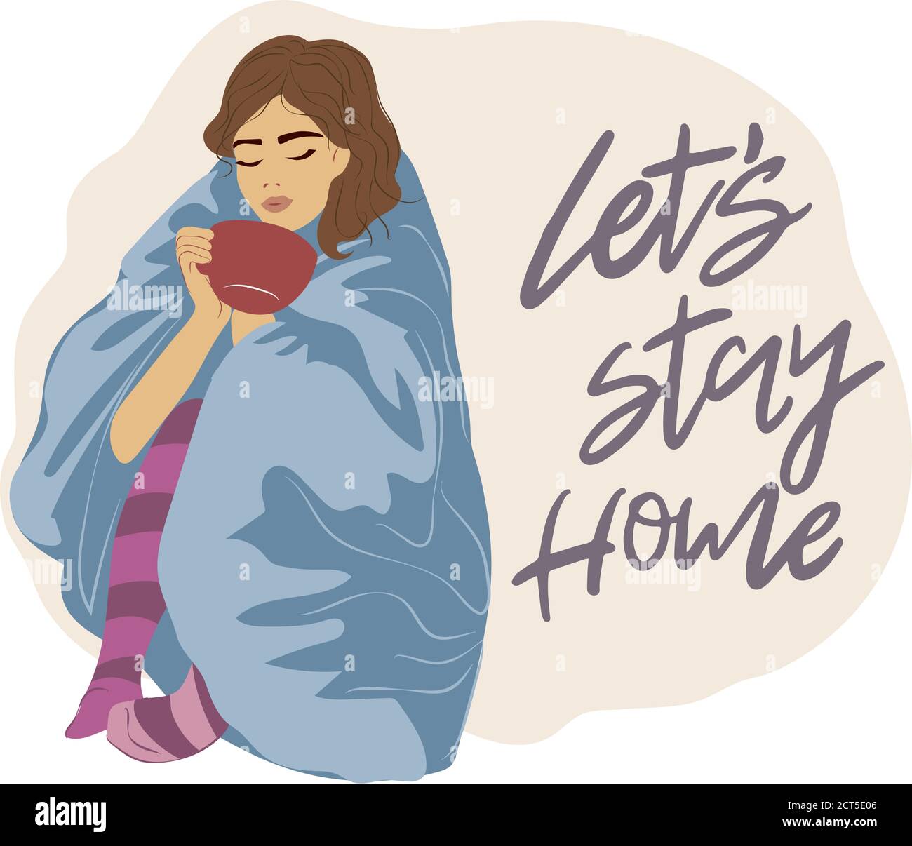Corona virus (covid 19) campaign to stay at home. lifestyle activity that you can do at home to stay healthy. Flat design vector Stock Vector