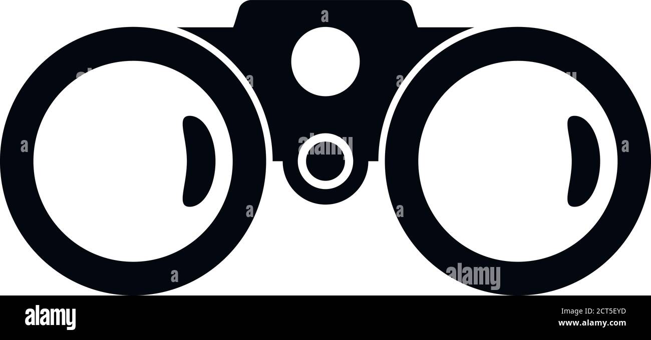 Binoculars exploration icon. Simple illustration of binoculars ...