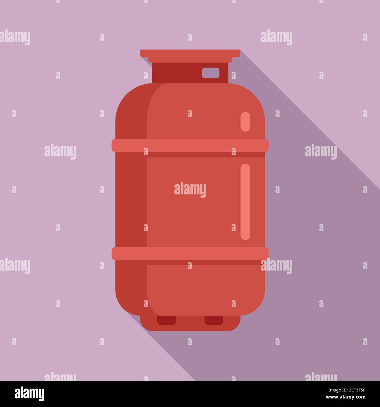 Gas cylinder house icon. Flat illustration of gas cylinder house vector